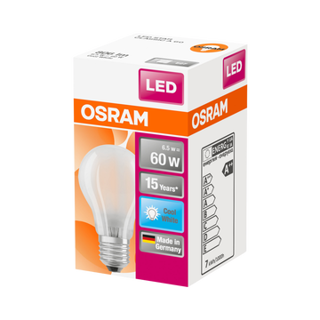 Osram Ampoule Led Filament Osram - Ronde 60w Culot E27 - Blanc Froid