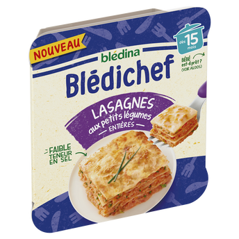 Image de Plat bébé lasagnes aux petits Légumes dès 15 mois BLEDICHEF BLEDINA