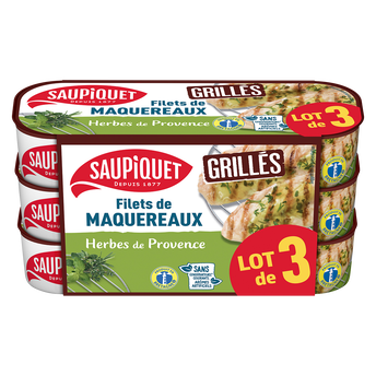 Image de Filets de maquereaux grillés herbes provence  SAUPIQUET