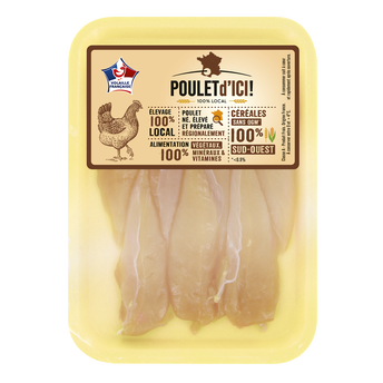 Image de Aiguillette de poulet jaune, POULET D'ICI, France, barquette