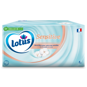 Image de Mouchoirs blancs sensitive LOTUS
