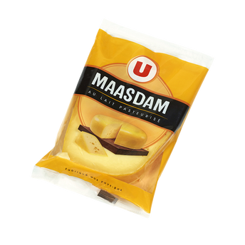 Image de U
Fromage au lait pasteurisé Maasdam jeune  27%mg