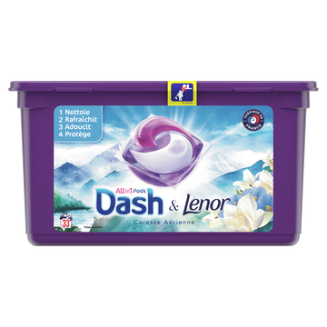 Dash Lessive Pods 2 En 1 Aérien Dash X33 Doses (828,3g)