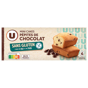 Image de U SANS GLUTEN
Cakes aux pépites de chocolat sans gluten