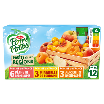 Image de Compotes Gourdes Fruits de nos Régions Multivariétés POM'POTES