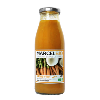 Image de Soupe de légumes Carottes/curry/coco Marcel bio