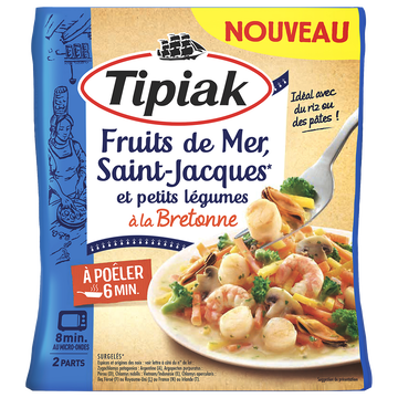 Tipiak Fruits De Mer Noix De St Jacques Petits Légumes Tipiak 350g