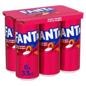 Image de Soda FANTA Mangue Fruit du Dragon - Pack Canettes