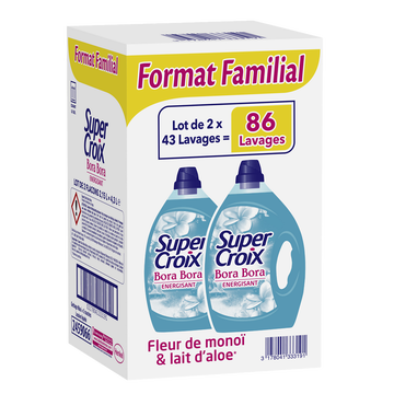 Super Croix Lessive Liquide Bora Bora Super Croix, 2x2,15l, 2x43 Lavages