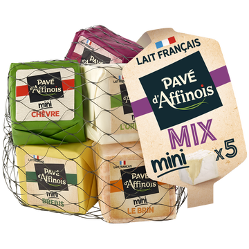 Mix Fromage Au Lait Pasteurisé De Vache De Brebis Et De Chèvre Mix Pave D'affinois, 38%mg, X5 Soit 130g