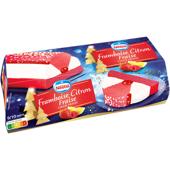 Image de Bûche glacée framboise citron fraise NESTLE 540g - 9/10