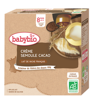 Image de Gourde crème semoule cacao BABYBIO