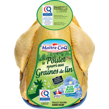 Maître Coq Poulet Jaune Démarche Bien Être Animal Graine De Lin, Maitre Coq, France, 1 Pièce 1,5 Kg Environ