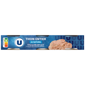 Image de U
Thon naturel pêché à la ligne  3 boîtes de 1/10