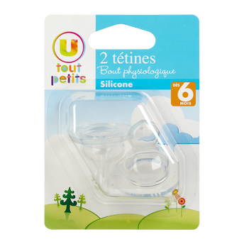 Image de U TOUT PETITS
Tetine x2 silicone bout physio