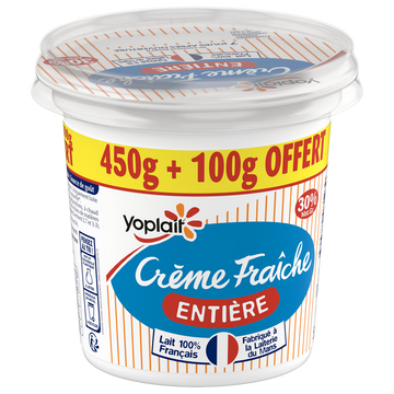 Yoplait Crème Fraîche Épaisse 30% Mg Yoplait 450g+100g Offert