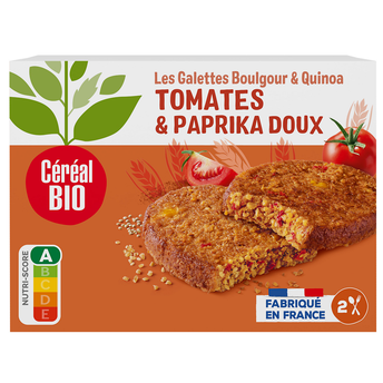 Image de Galette Boulgour, Quinoa, Tomate et Paprika doux CEREAL BIO