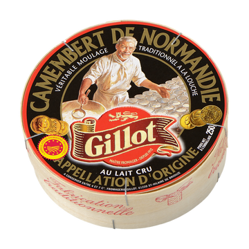 Gillot Camembert De Normandie Au Lait Cru Gillot, 22%mg, 250g