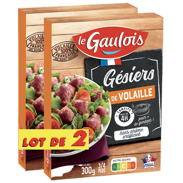 Le Gaulois Confit De Gésiers De Volaille, Le Gaulois, 2 Pièces, 600g