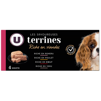 Image de U
Aliment pour chien Les savoureuses terrines riche en viandes