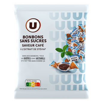 Image de U
Bonbons saveur café sans sucre stevia