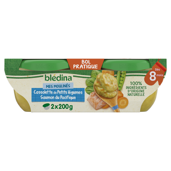 Image de Plat bébé petits légumes saumon dès 8 mois BLEDINA
