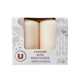 Image de U
Bougie 48x80mm non parfumée ivoire