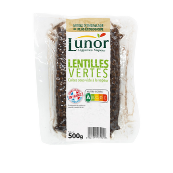 Image de Lentilles cuites à la vapeur "Le Potager", LUNOR, sous vide