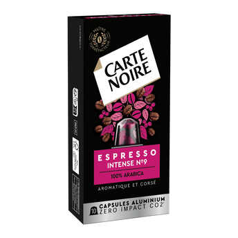 Image de Café capsules CARTE NOIRE ESPRESSO INTENSE N°9 - compatible NESPRESSO