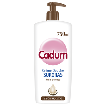 Image de Crème douche et bain surgras coco CADUM pompe