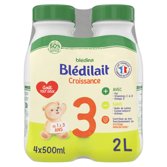 Image de Lait de croissance bébé liquide 3ème âge de 1 à 3 ans BLEDILAIT BLEDINA