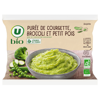Image de U BIO
Purée de courgette brocoli et petit pois