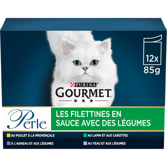 Image de Sachets fraîcheur pour chat PERLE Les Filettines Légumes GOURMET