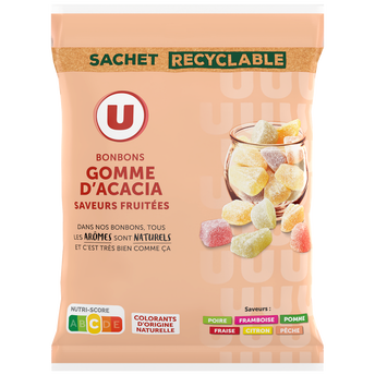 Image de U
Bonbons gommes saveurs fruitées  - Sachet