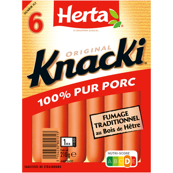 Image de Knacki original saucisses 100% pur porc HERTA