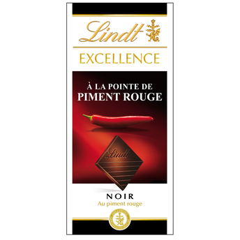 Image de Chocolat Excellence noir piment rouge LINDT, tablette