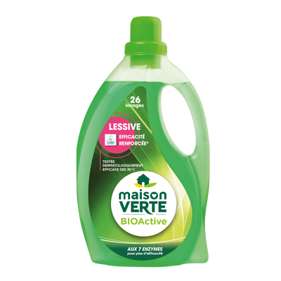 Lessive liquide bioactif 7 2en1 MAISON VERTE, flacon 1,8l ...