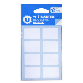 Image de U
Etiquettes autocollantes 24x35mm x96