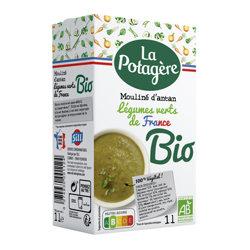 La Potagère Mouliné D'antan Aux Légumes Verts Bio La Potagère, Brique De 1 Litre