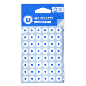 Image de U
Oeillets autocollants 13mm