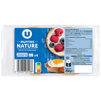 Image de U
Muffins nature Recette Anglaise  x4