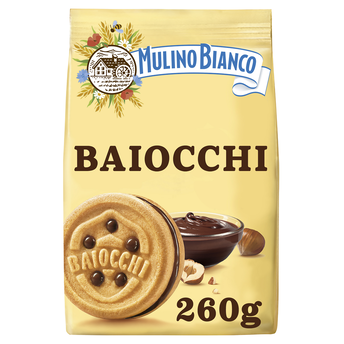 Image de Biscuits Baiocchi fourrés aux noisettes & cacao MULINO BIANCO