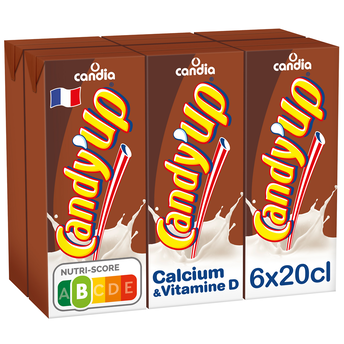Image de Boisson lactée Chocolat CANDIA CANDY'UP - 6 x