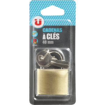 Image de U
Cadenas en laiton avec 3 clés, 40mm, sous