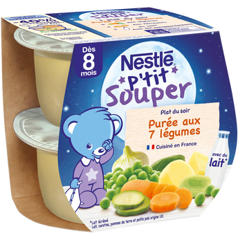 Image de P'tit souper purée du soir 7 légumes dès 8 mois NESTLE