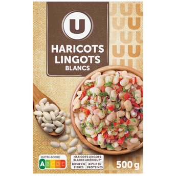 Image de U
Haricots lingot blanc , étui de