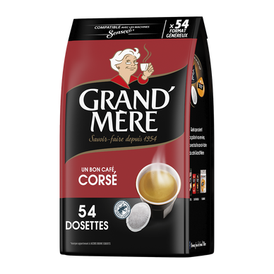GRAND'MERE Dosettes de café classique compatibles Senseo 54 dosettes 356g  pas cher 
