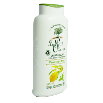 Image de Crème de douche à la verveine et citron LE PETIT OLIVIER, flacon de