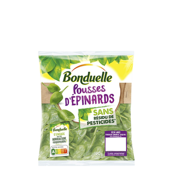 Bonduelle Pousses Épinards, Bonduelle, Sachet 90g