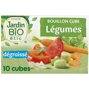 Image de Bouillon cube aux légumes dégraissé sans huile de palme JARDIN BIO, 90g